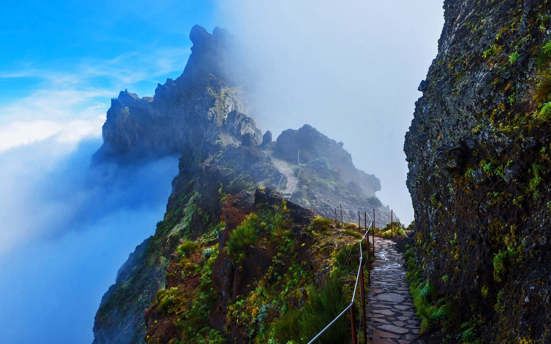 Mountain trail in Madeira, Portugal - Beach Wallpapers